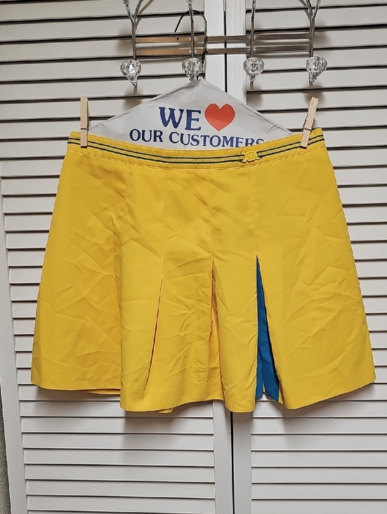 Tail Dresses & Skirts - GUC Vintage Tail Yellow Golf/Tennis Skirt Blue Accent Sz 12